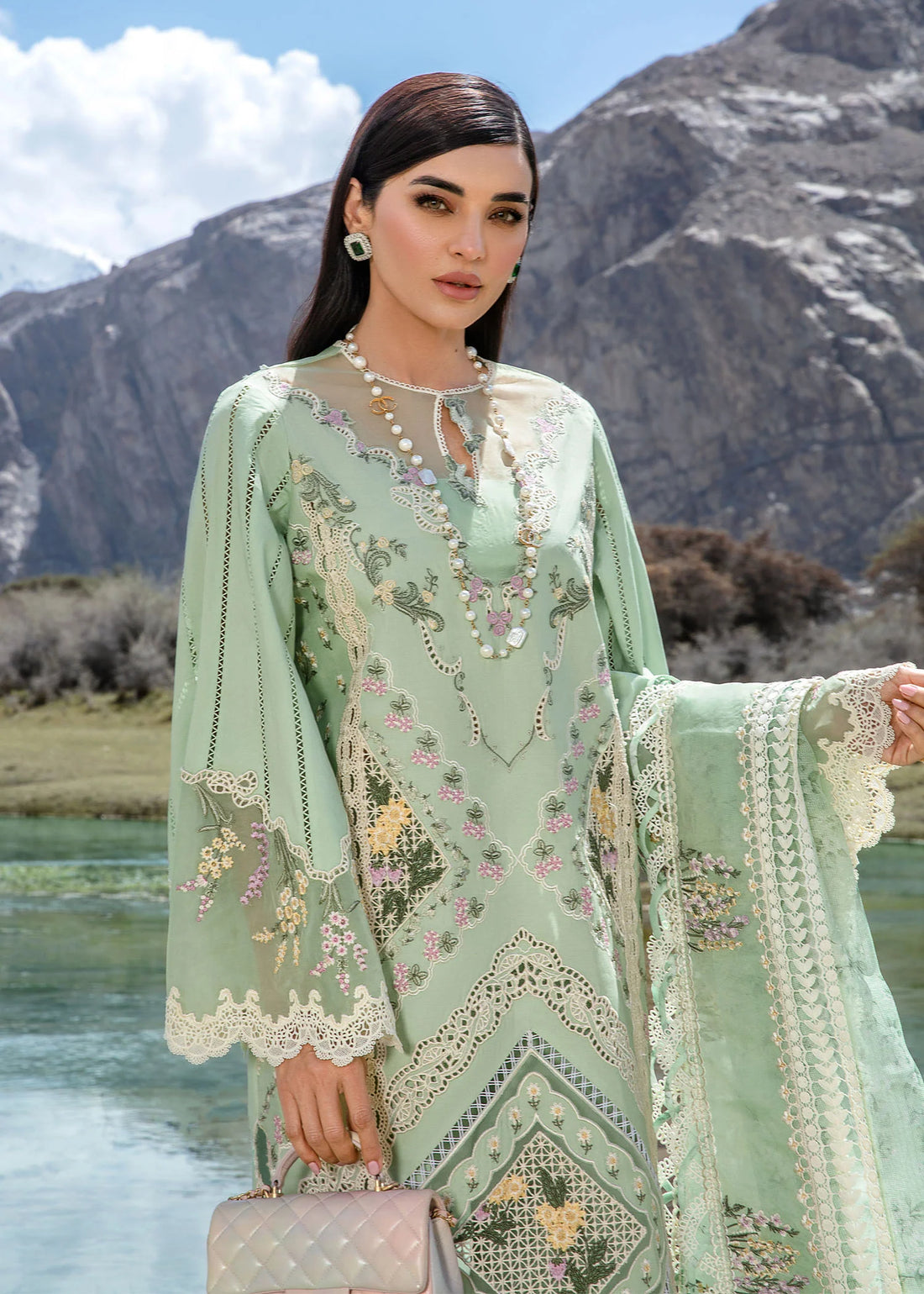 CRIMSON CHICKEN KARI LAWN DRESS| UNSTITCHED LAWN COLLECTION 2025|TOP P –  Shaebiz Collection