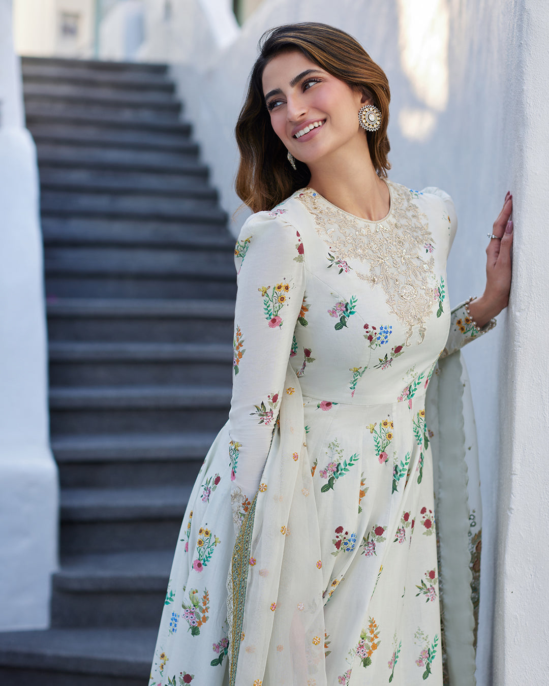 FAIZA SAQLAIN LAWN FROCK |TOP PAKISTANI DRESS BY SHAEBIZ