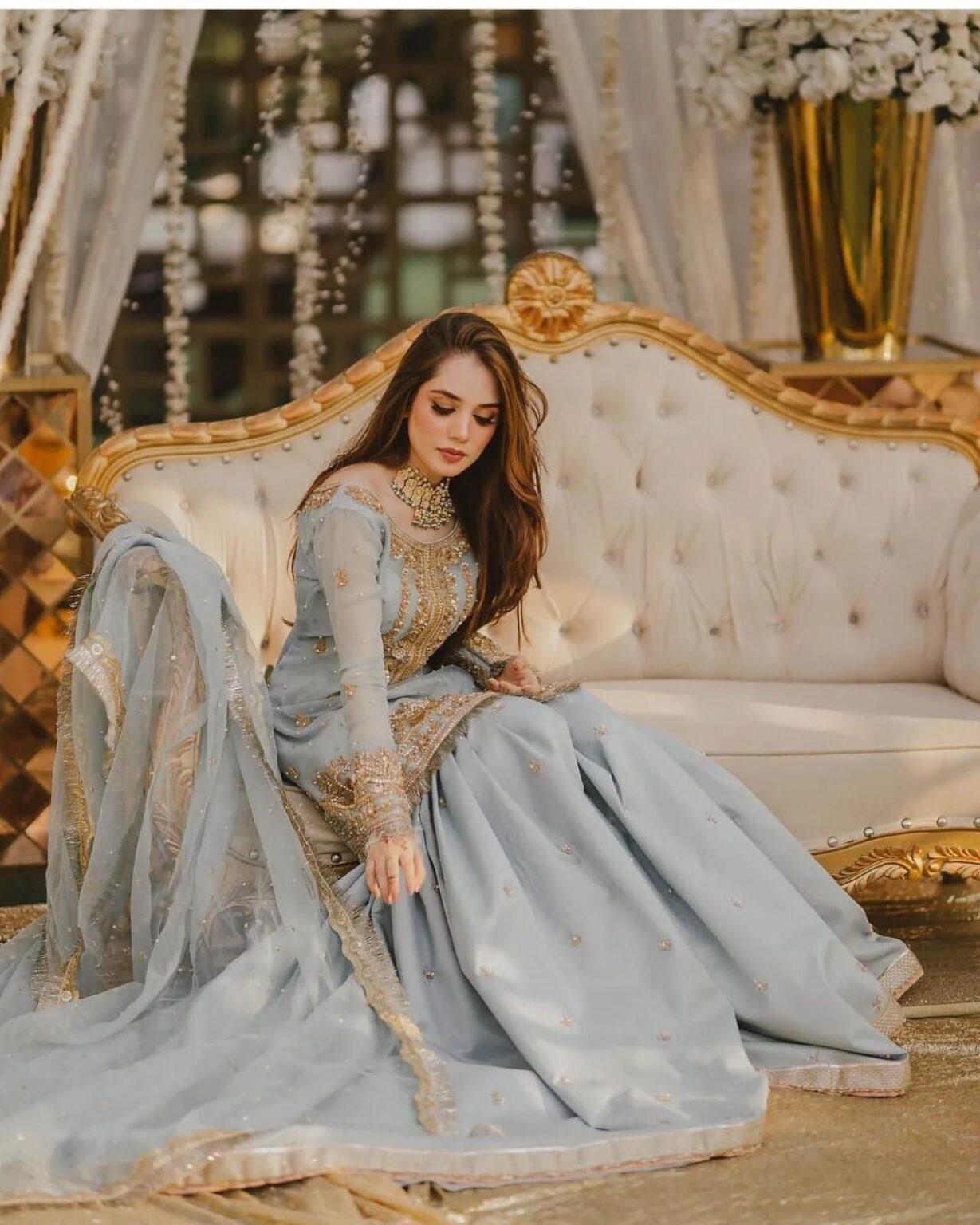 MAHA WAJAHAT EMBROIDERED ORGENZA COLLECTION| UNSTITCHED BRIDAL AND PARTY WEAR| TOP PAKISTANI DRESS BY SHAEBIZ
