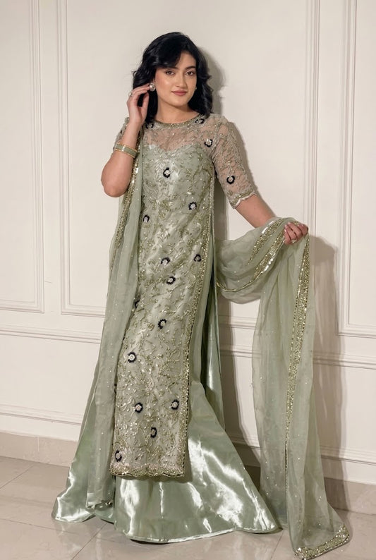 HARIS SHAKEEL NEW LUXURY SHEESHA SILK| UNSTITCHED 3 PCS BY SHAEBIZ