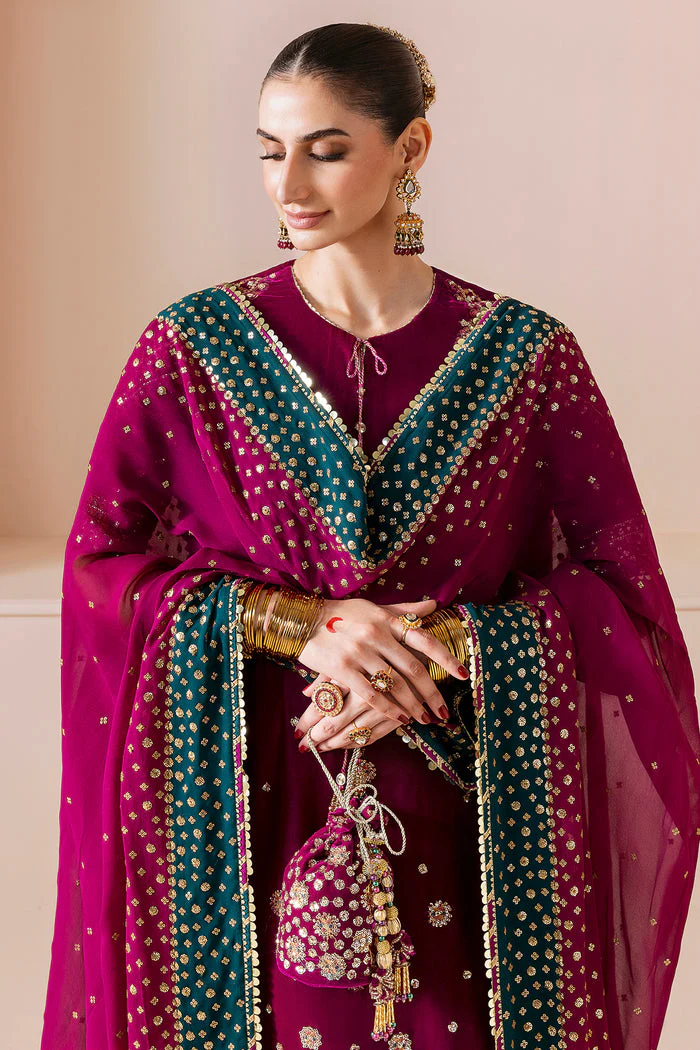 Latest Jazmin Velvet Rangoon Unstitched 3 Piece Dress – Chiffon Dupatta