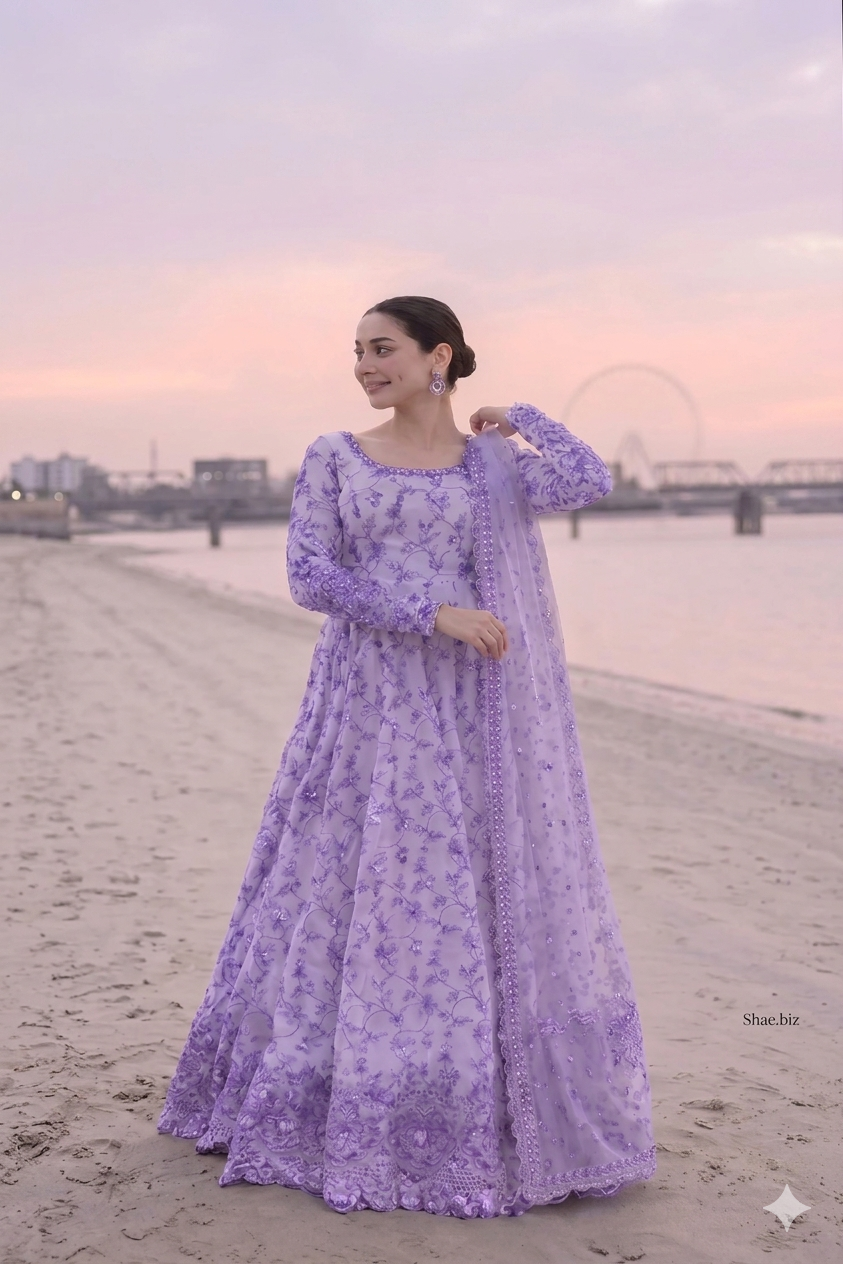 Faiza saqlain viral lawn frock