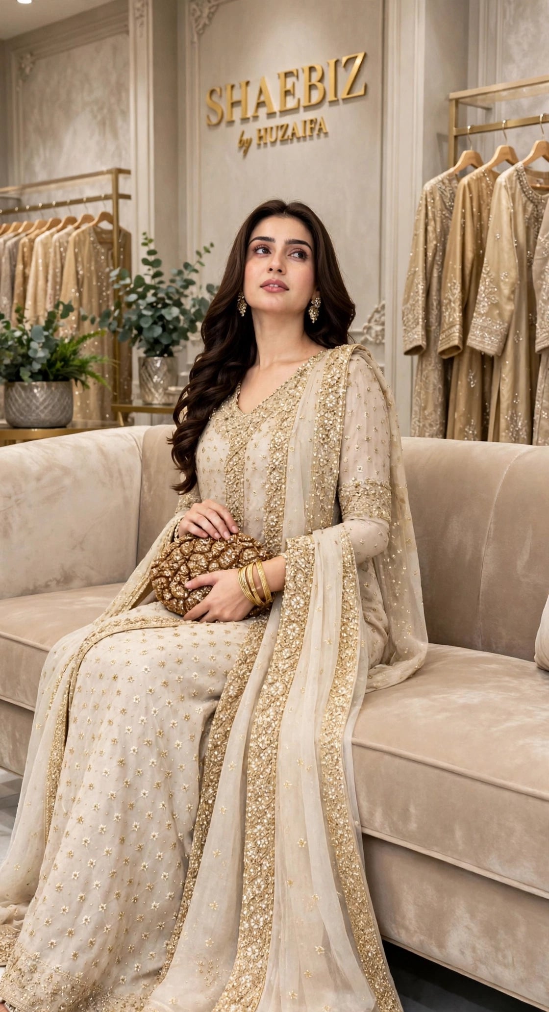 HARIS SHAKEEL LUXURY WEDDING FORMALS| NEW COLOR| UNSTITCHED 3 PCS BY SHAEBIZ