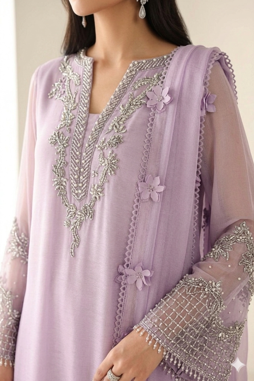 BAROQUE MOST 2026 HIT CHIFFON PARTY WEAR UNSTITCH COLLECTION BY SHAEBIZ