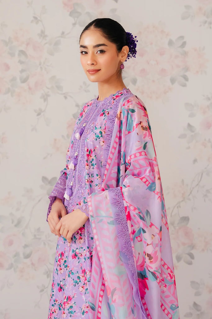 AFROZEH ORCHID TIE TONE| LAWN 2024 PARTY WEAR UNSTITCH COLLECTION| TOP PAKISTANI DRESS BY SHAEBIZ