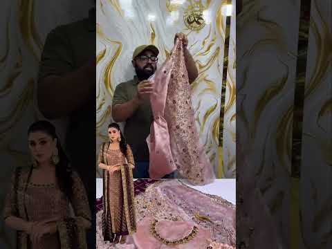 HARIS SHAKEEL NEW LUXURY PINK BRIDAL COLLECTION| UNSTITCHED 3 PCS BY SHAEBIZ