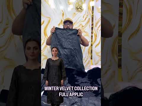 SHAEBIZ PRESENTING LUXURY BLACK VELVET COLLECTION 2026| UNSTITCHED 3 PCS BY SHAEBIZ