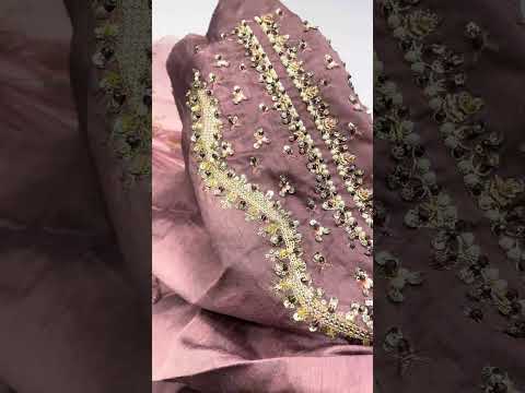 AFROZEH RAW SILK LUXURY HANDMADE UNSTITCH COLLECTION BY SHAEBIZ