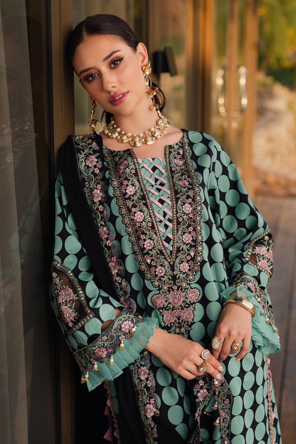 CHARIZMA MINT BREEZE LATEST LAWN COLLECTION| UNSTITCHED 3 PCS | TOP PAKISTANI DRESS BY SHAEBIZ