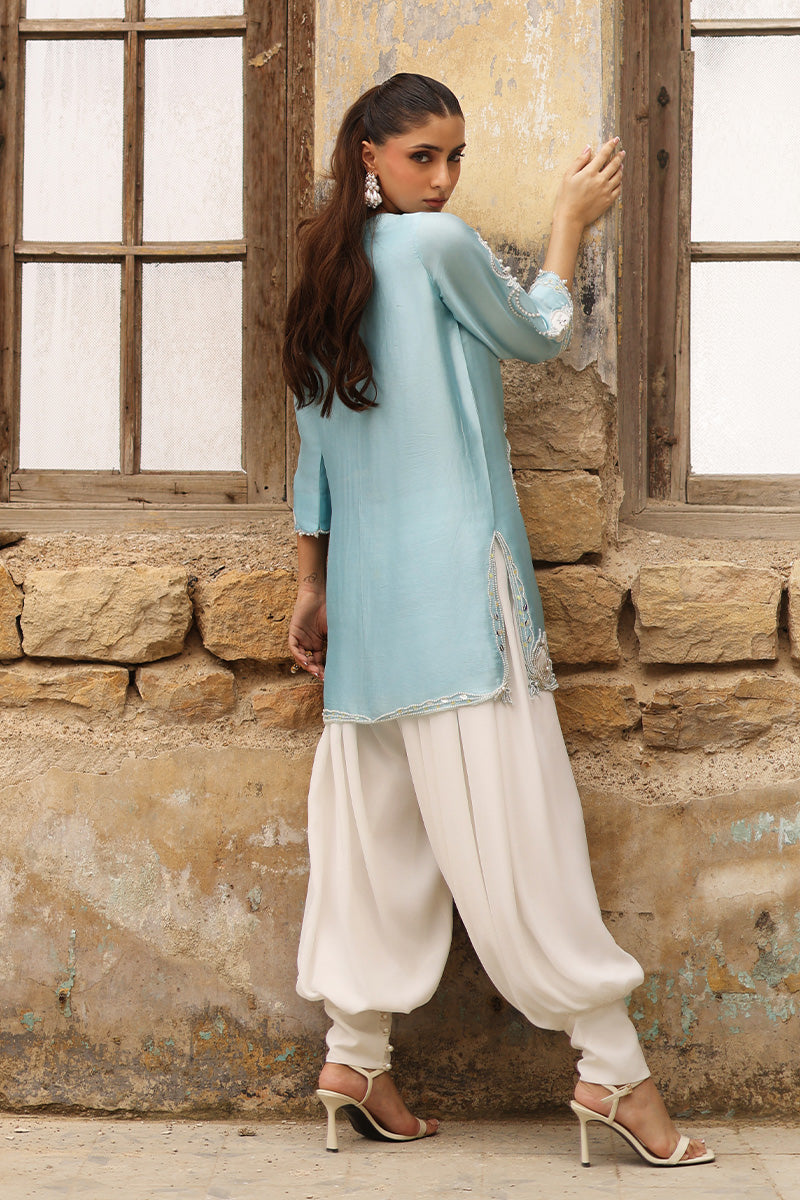 WARDA SALEEM LUXURY RAW SILK FORMAL WEAR| UNSTITCHED 3 PCS BY SHAEBIZ