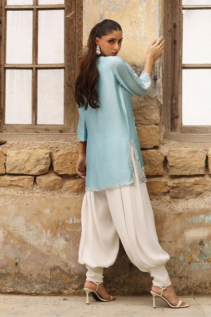 WARDA SALEEM LUXURY RAW SILK FORMAL WEAR| UNSTITCHED 3 PCS BY SHAEBIZ