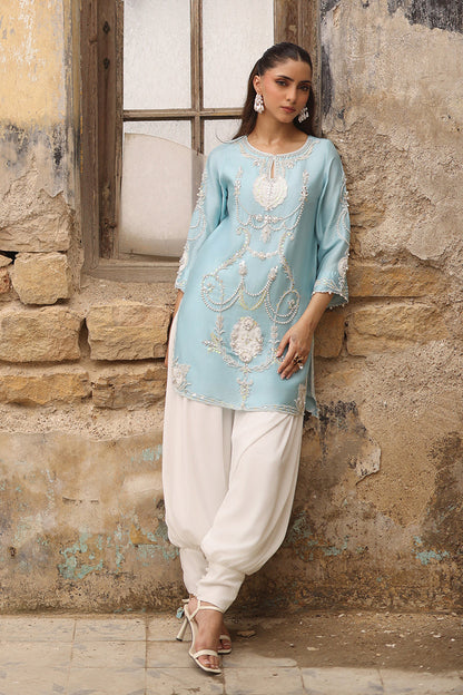 WARDA SALEEM LUXURY RAW SILK FORMAL WEAR| UNSTITCHED 3 PCS BY SHAEBIZ