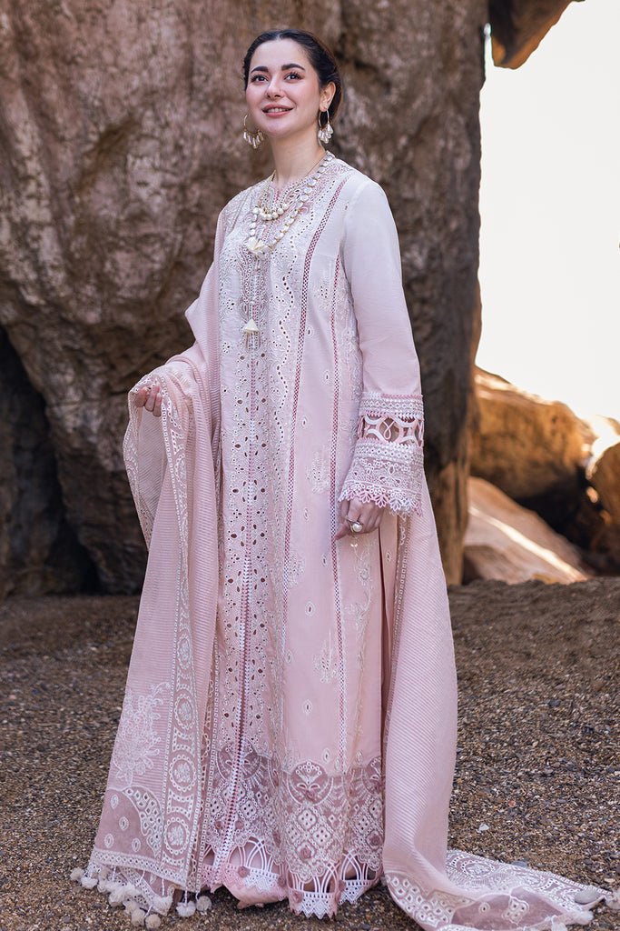 SAHIL KINARE LUXURY LAWN BY QALAMKAR | HANIA AMIR |TOP PAKISTANI DRESS BY SHAEBIZ|