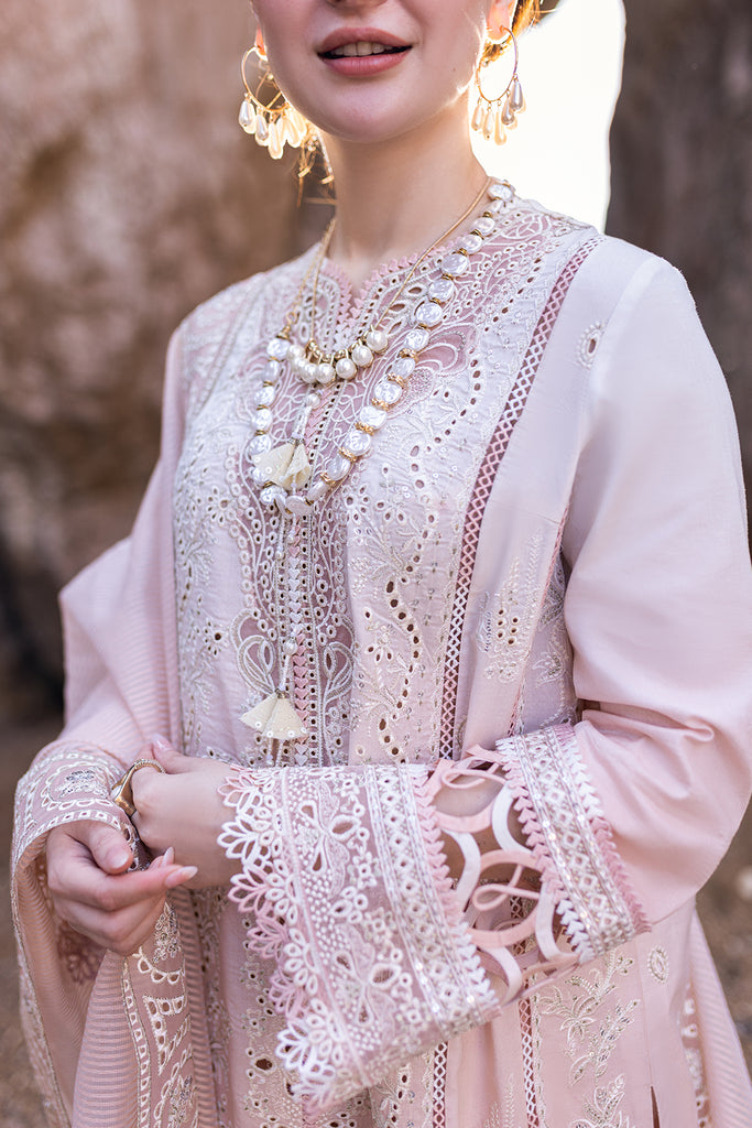 SAHIL KINARE LUXURY LAWN BY QALAMKAR | HANIA AMIR |TOP PAKISTANI DRESS BY SHAEBIZ|