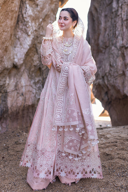 SAHIL KINARE LUXURY LAWN BY QALAMKAR | HANIA AMIR |TOP PAKISTANI DRESS BY SHAEBIZ|