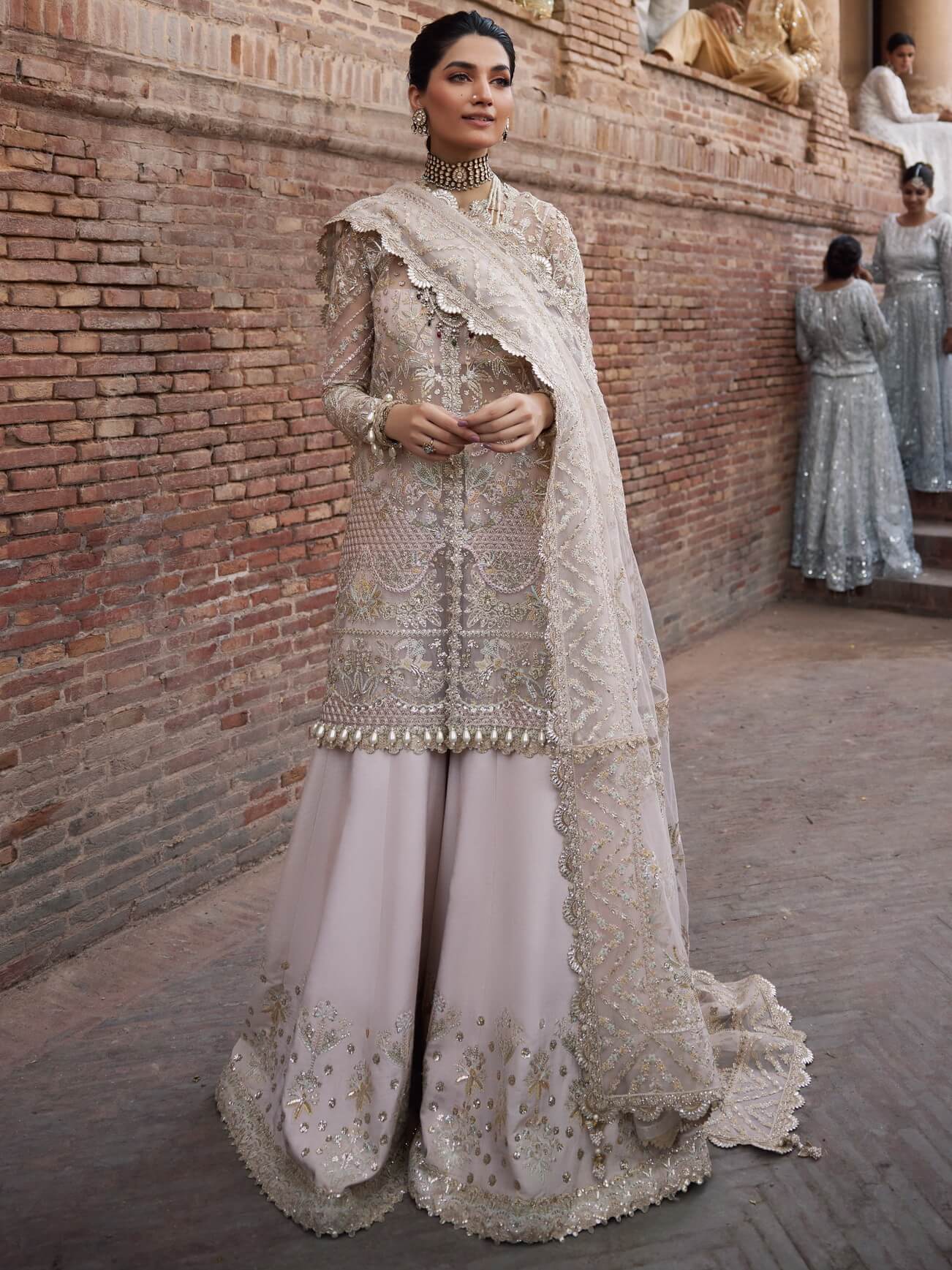 AFROZEH DASATANGOI ORGENZA WEDDING COLLECTION|UNSTITCHED MASTER REPLICA|TOO PAKISTANI DRESS BY SHAEBIZ