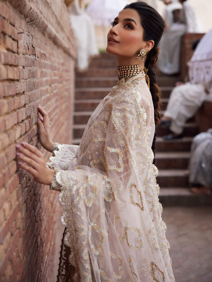 AFROZEH DASATANGOI ORGENZA WEDDING COLLECTION|UNSTITCHED MASTER REPLICA|TOO PAKISTANI DRESS BY SHAEBIZ