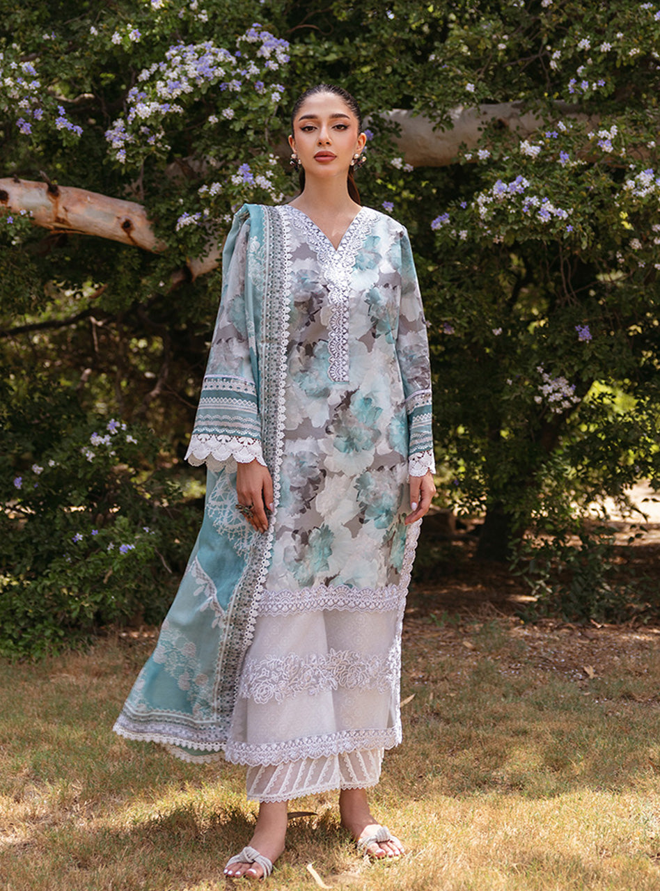 ZAINAB CHOTTANI LUXURY LAWN COLLECTION| UNSTITCHED LAWN 3 PCS| TOP PAKISTANI DRESS BY SHAEBIZ