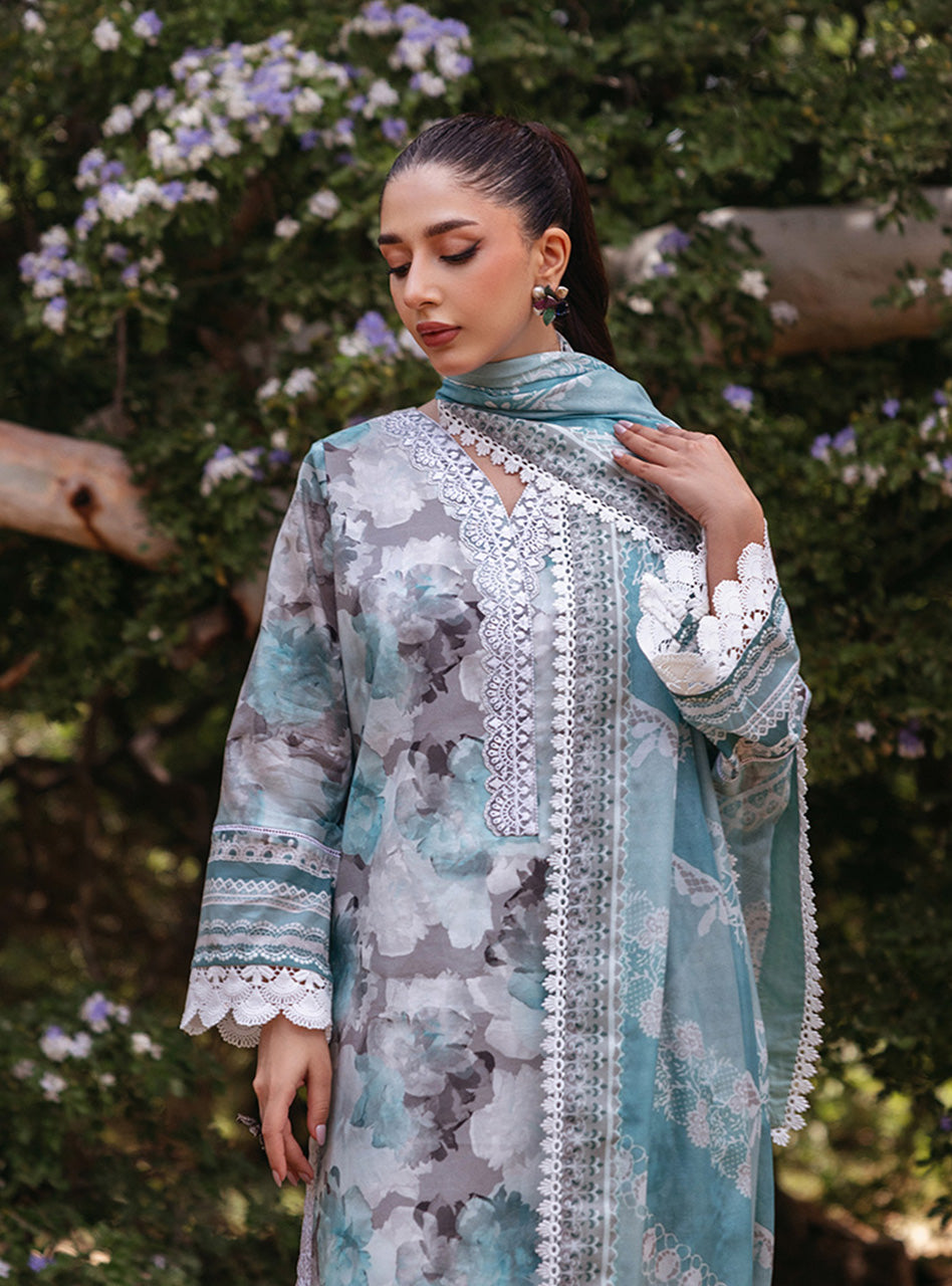 ZAINAB CHOTTANI LUXURY LAWN COLLECTION| UNSTITCHED LAWN 3 PCS| TOP PAKISTANI DRESS BY SHAEBIZ