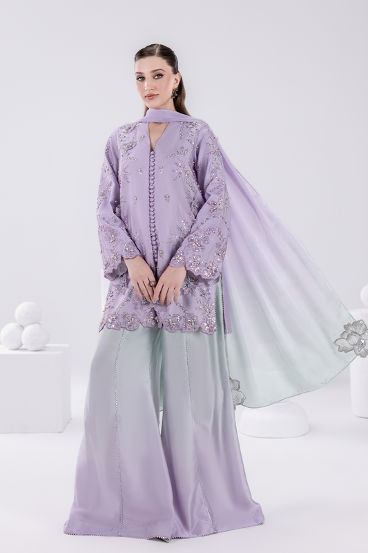 AMAVE TIE N DYE LUXURY SILK COLLECTION| UNSTITCHED PARTY WEAR BY SHAEBIZ