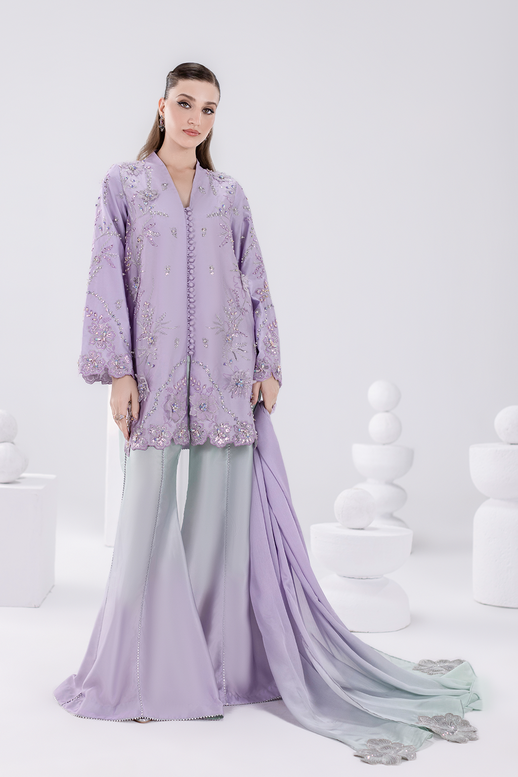 AMAVE TIE N DYE LUXURY SILK COLLECTION| UNSTITCHED PARTY WEAR BY SHAEBIZ