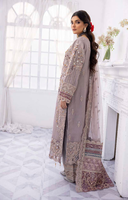 IMROZIA SKILLED PURPLE NET COLLECTION| PARTY WEAR| TOP PAKISTANI DRESS BY SHAEBIZ