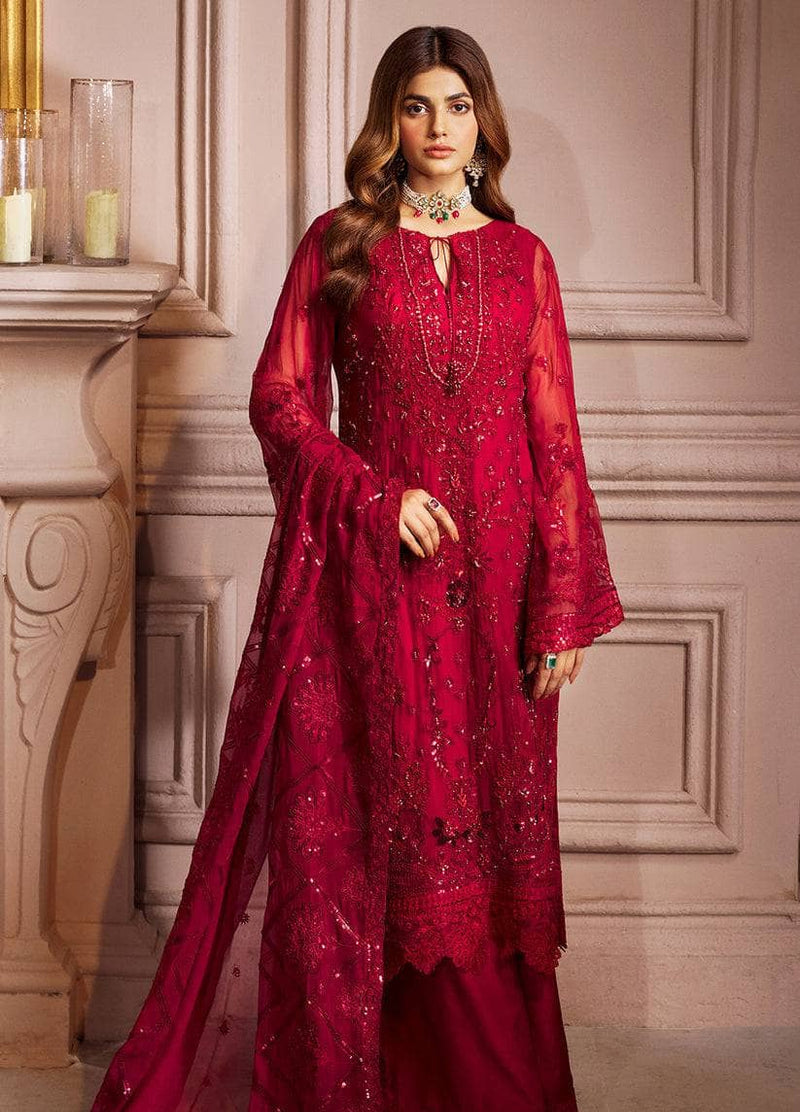 EMAAN ADEEL ELAINE NET PARTY WEAR| TOP PAKISTANI DRESS BY SHAEBIZ
