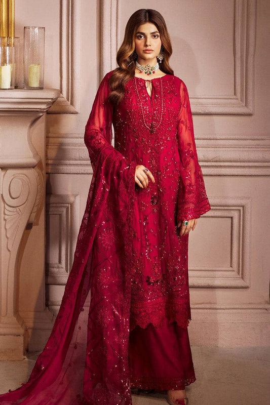 EMAAN ADEEL ELAINE NET PARTY WEAR| TOP PAKISTANI DRESS BY SHAEBIZ|