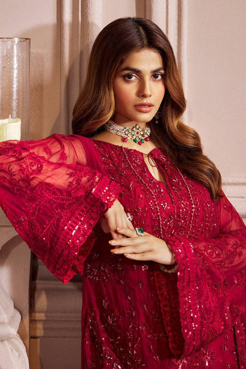 EMAAN ADEEL ELAINE NET PARTY WEAR| TOP PAKISTANI DRESS BY SHAEBIZ