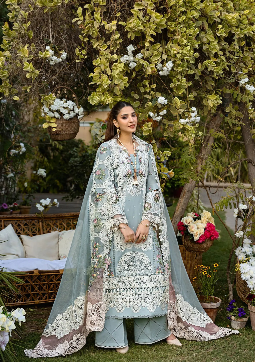 ELAF EMBROIDERED LAWN SUIT | SUMMER LATEST COLLECTION BY SHAEBIZ
