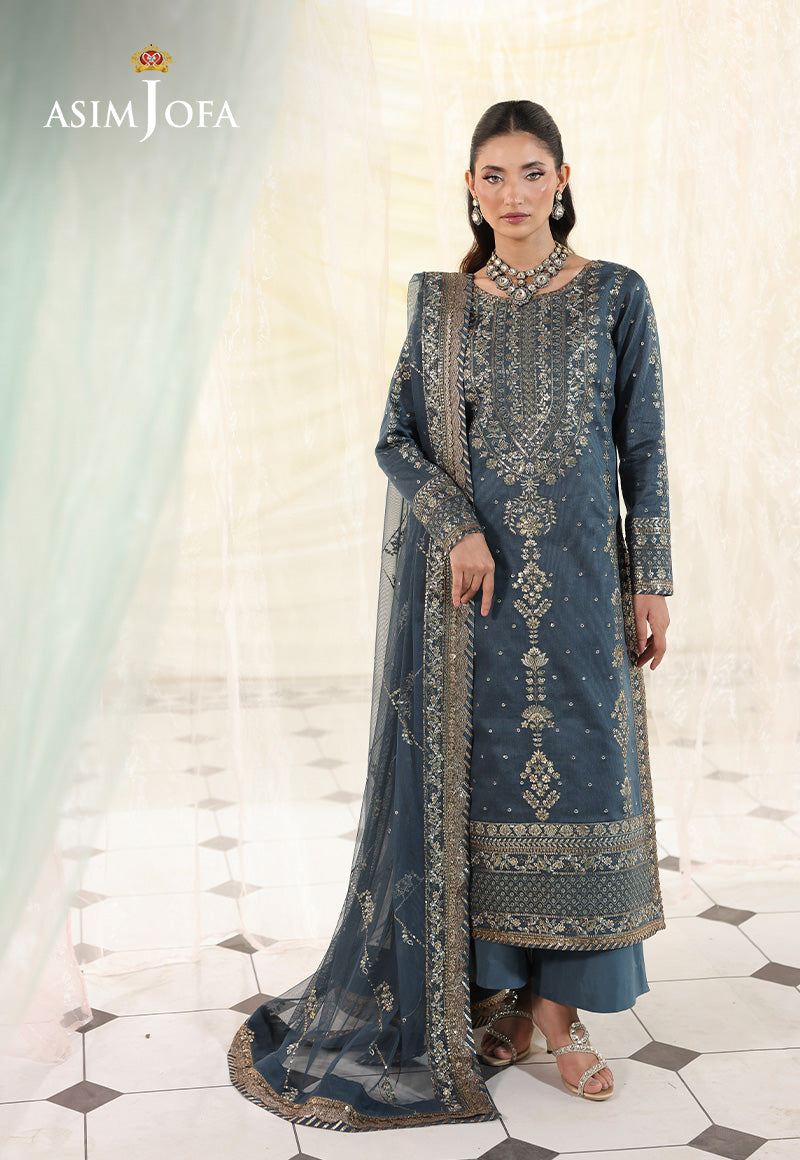 ASIM JOFA UNIQUE CHIFFON HEAVY EMBROIDERED| PARTY WEAR| TOP PAKISTANI DRESS BY SHAEBIZ