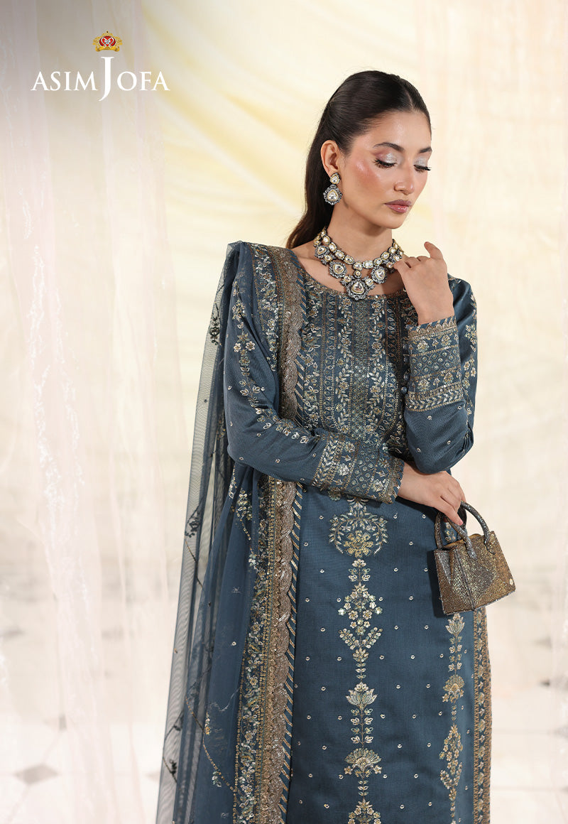 ASIM JOFA UNIQUE CHIFFON HEAVY EMBROIDERED| PARTY WEAR| TOP PAKISTANI DRESS BY SHAEBIZ