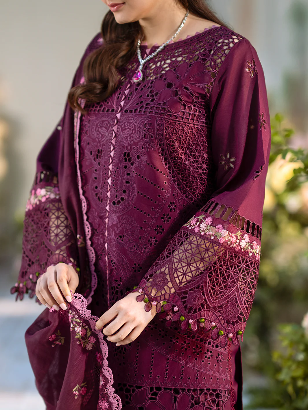 BIN ILYAS FREESIA LUXURY LAWN COLLECTION| UNSTITCHED MASTER REPLICA| TOP PAKISTANI DRESS BY SHAEBIZ