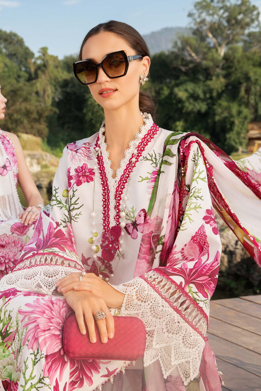 MARIA B MPRINT SWISS LAWN DRESS WITH READY TO WEAR DUPATTA| UNSTITCHED EID COLLECTION| TOP PAKISTANI DRESS BY SHAEBIZ