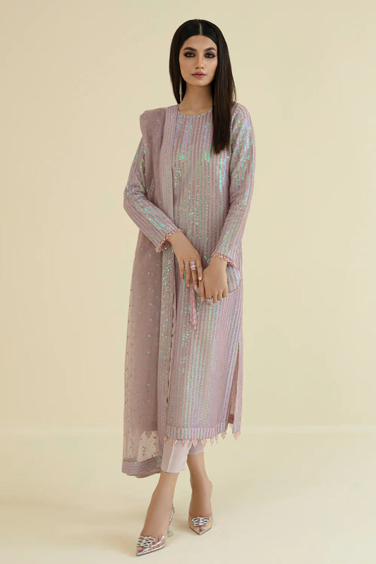 BAROQUE NET EMBROIDERED COLLECTION| TOP PAKISTANI DRESS BY SHAEBIZ