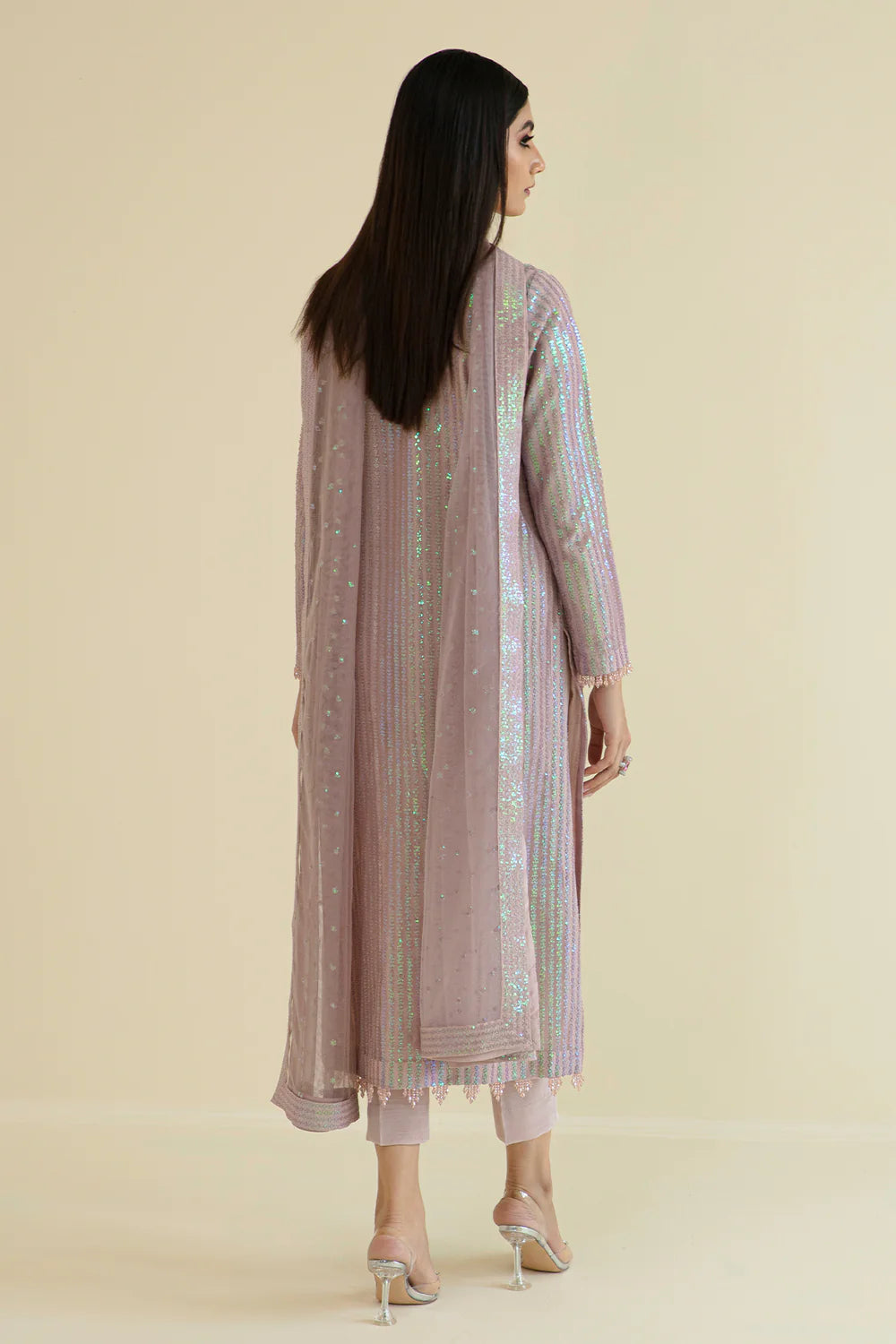 BAROQUE NET EMBROIDERED COLLECTION| TOP PAKISTANI DRESS BY SHAEBIZ