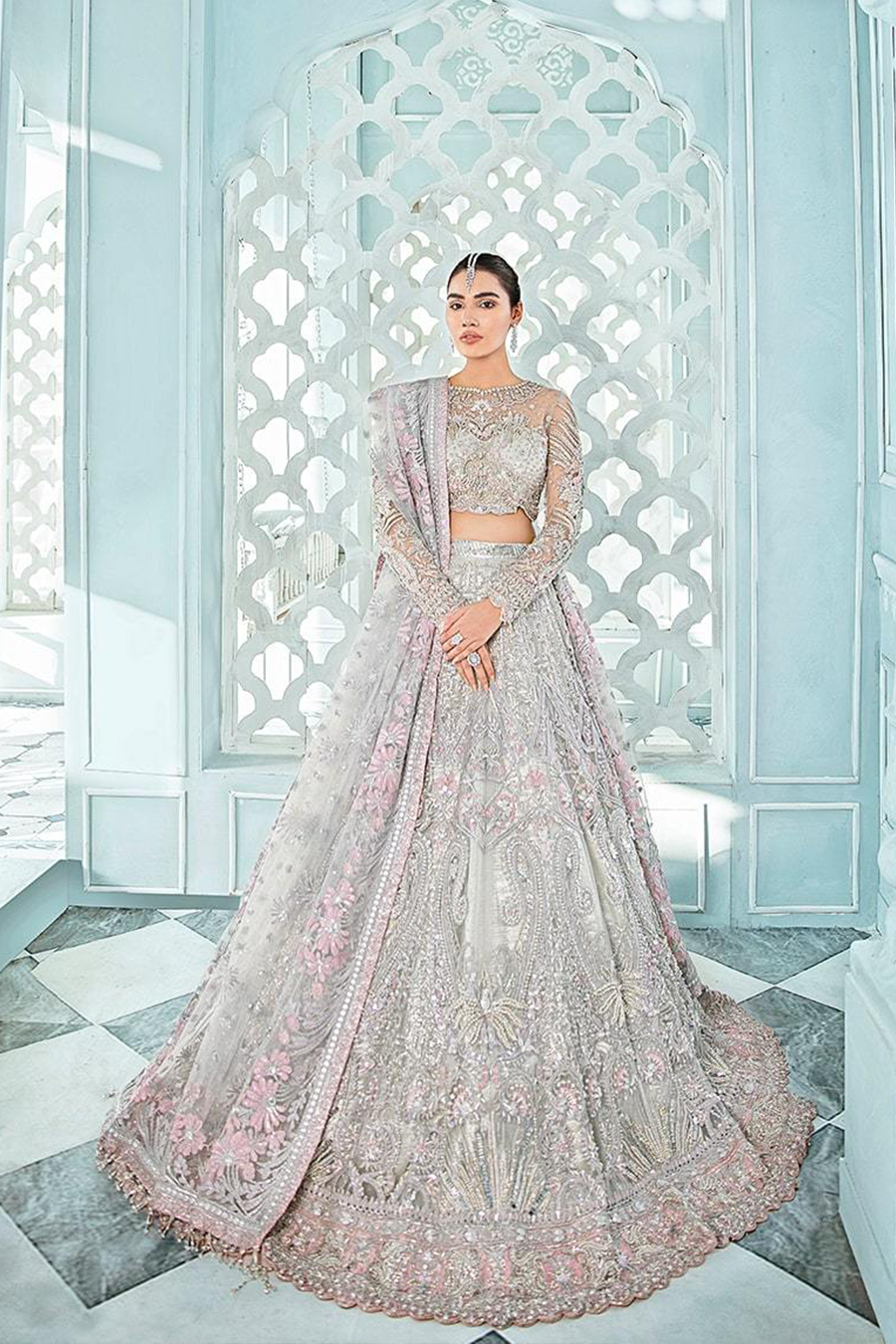 REPUBLIC WOMEN LUXURY BRIDAL COLLECTION|TOP PAKISTANI DRESS BY SHAEBIZ