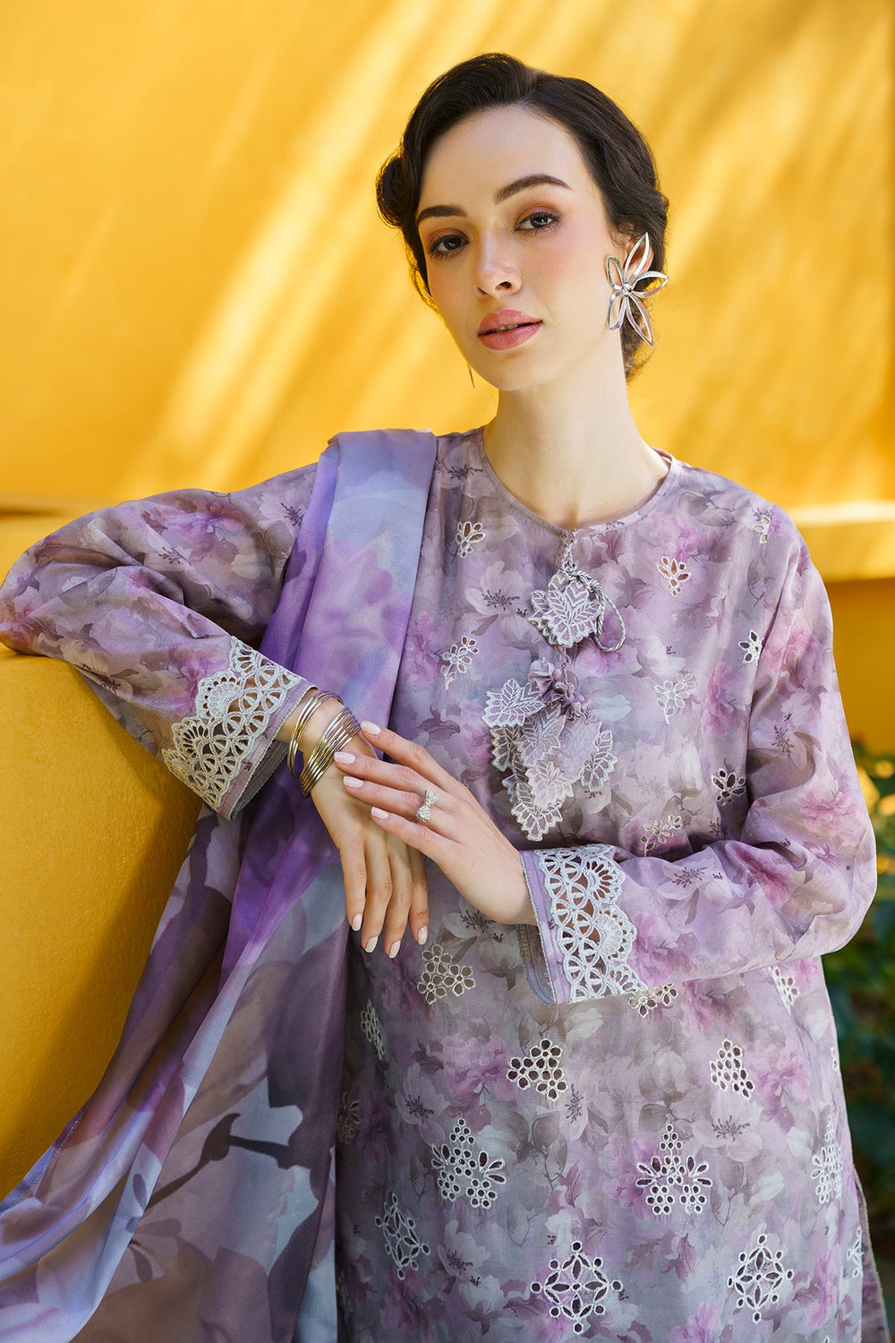 BAROQUE EMBROIDERED AND PTINTED LAWN COLLECTION| UNSTITCHED MASTER REPLICA BY SHAEBIZ