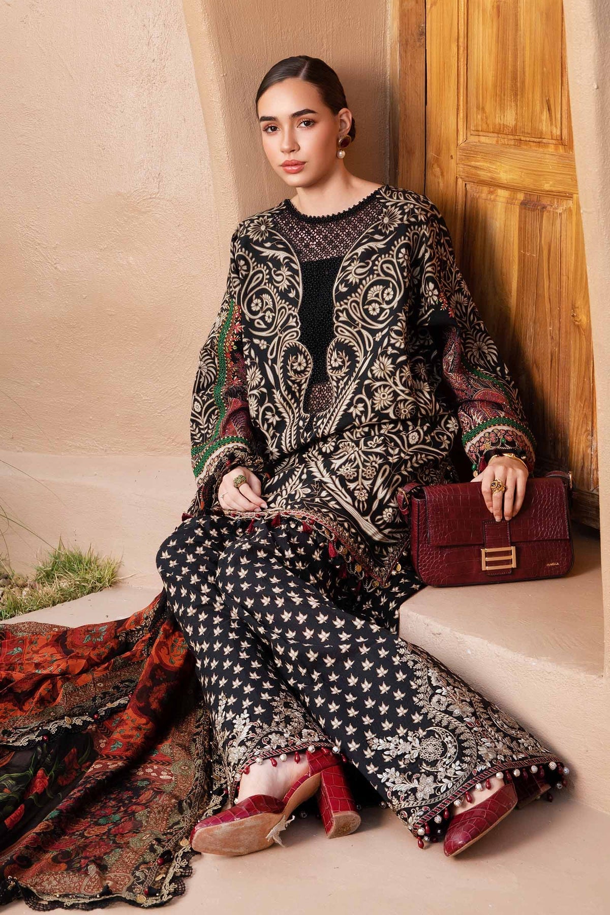 MARIA B M PRINT LAWN DRESS| SUMMER SPRING LAWN COLLECTION| TOP PAKISTANI DRESS BY SHAEBIZ
