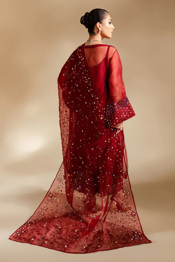 NUREH FESTIVE EMBROIDERED MASTER REPLICA| UNSTITCHED ORGENZA COLLECTION| TOP PAKISTANI DRESS BY SHAEBIZ