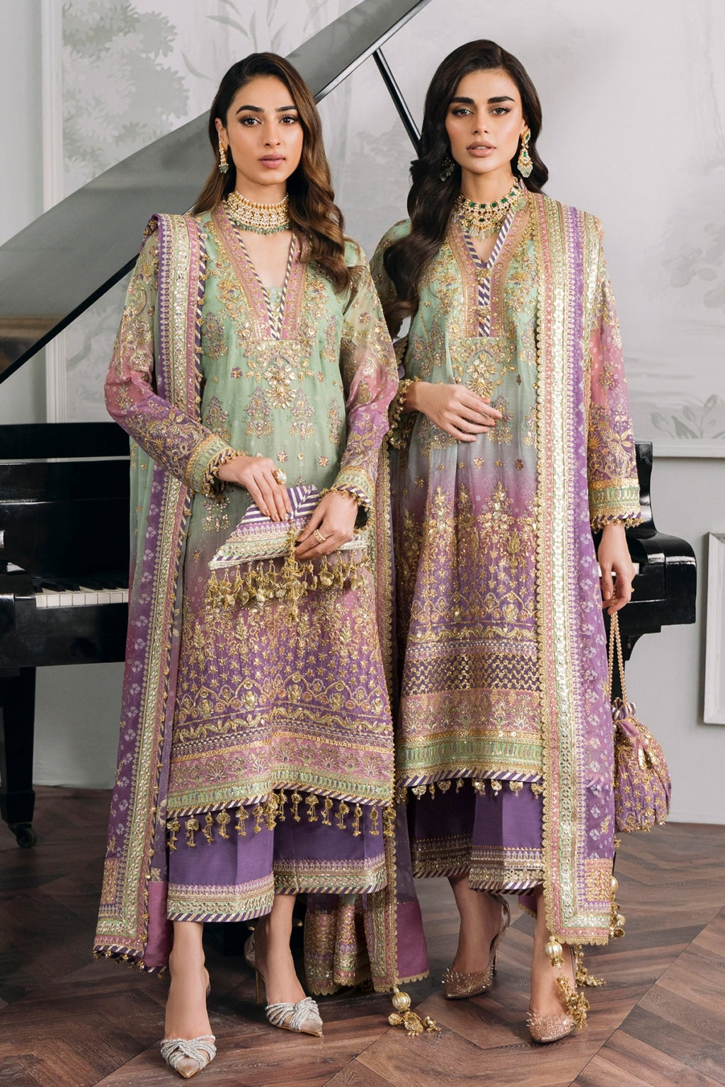 BAROQUE CHANTELLE CHIFFON COLLECTION| WEARING BY SADAF KANWAL|TOP PAKISTANI DRESS BY SHAEBIZ