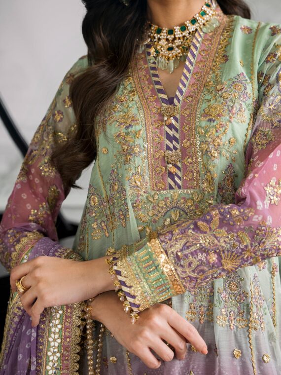 BAROQUE CHANTELLE CHIFFON COLLECTION| WEARING BY SADAF KANWAL|TOP PAKISTANI DRESS BY SHAEBIZ