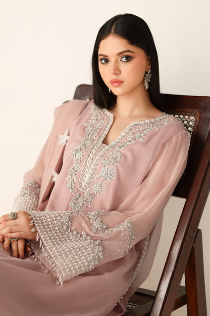 BAROQUE PINKY 3D TASSELS 2026 LUXURY CHIFFON COLLECTION| FORMAL WEAR| TOP PAKISTANI DRESS BY SHAEBIZ