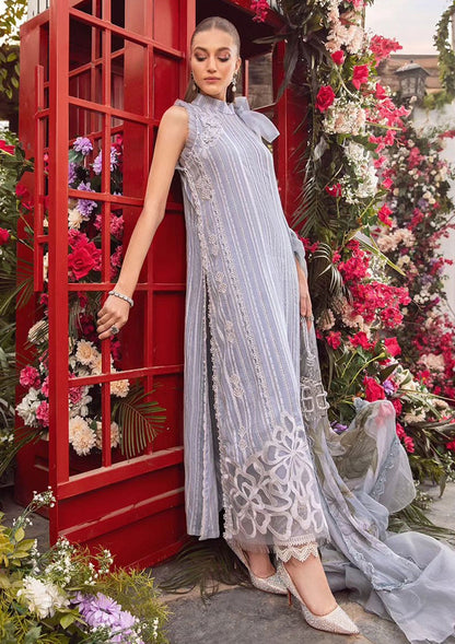 MARIA B MPRINT GREY SUMMER LAWN COLLECTION| TOP PAKISTANI DRESS BY SHA –  Shaebiz Collection