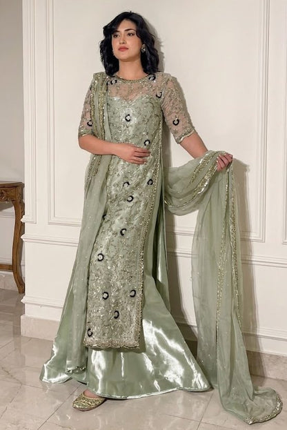 HARIS SHAKEEL NEW LUXURY SHEESHA SILK| UNSTITCHED 3 PCS BY SHAEBIZ