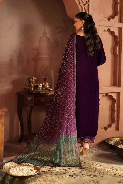 IZNIK EMBROIDERED LUXURY VELVET COLLECTION| UNSTITCHED 3 PCS | TOP PAKISTANI DRESS BY SHAEBIZ
