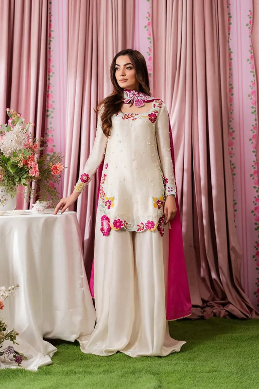 SHANZAY ANOOSHAY LUXURY SILK COLLECTION| UNSTITCHED 3 PCS BY SHAEBIZ