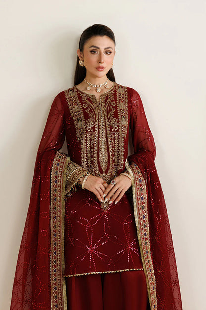 JAZMIN CHIFFON EMBROIDERED DRESS| UNSTITCHED 3 PCS BY SHAEBIZ