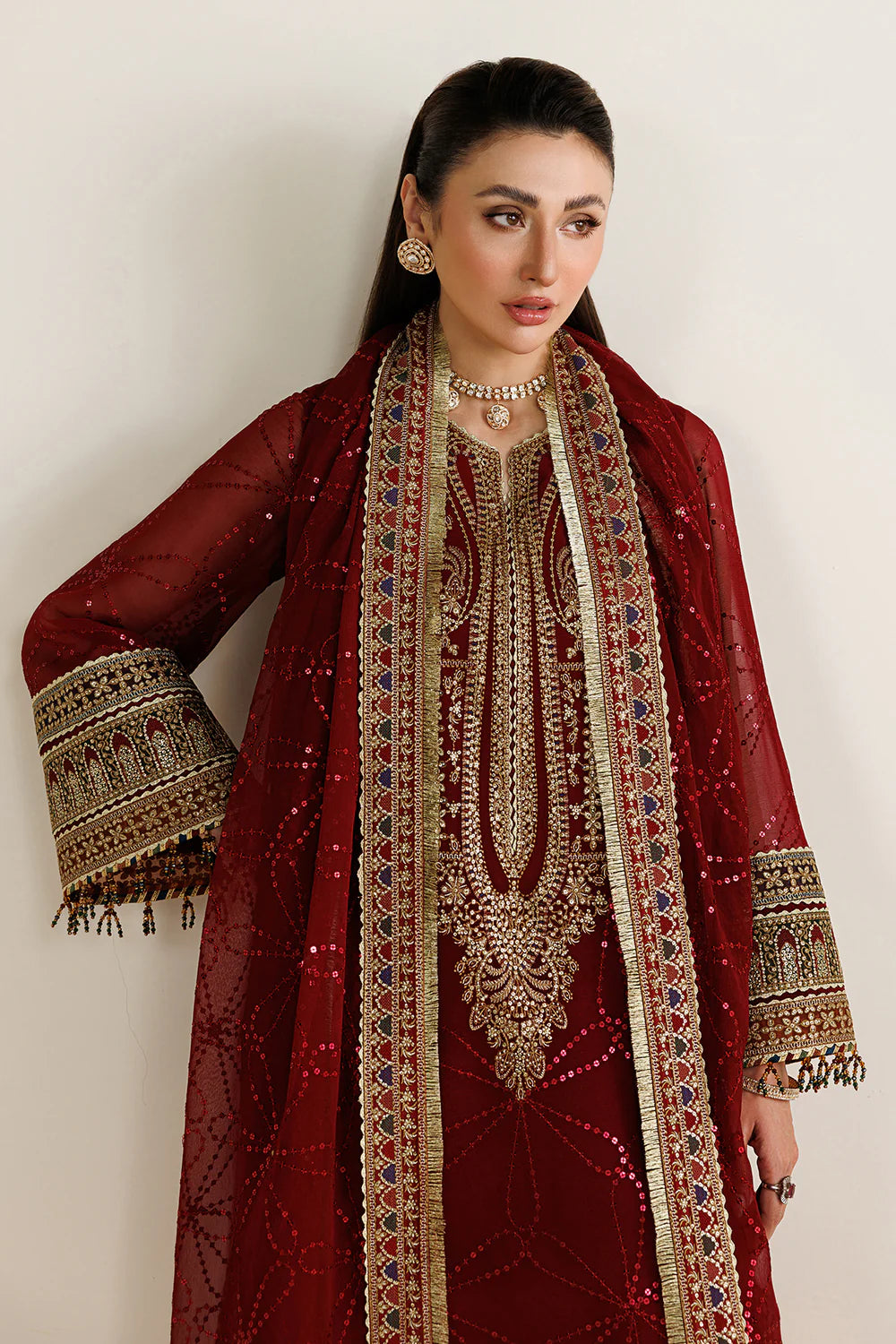 JAZMIN CHIFFON EMBROIDERED DRESS| UNSTITCHED 3 PCS BY SHAEBIZ
