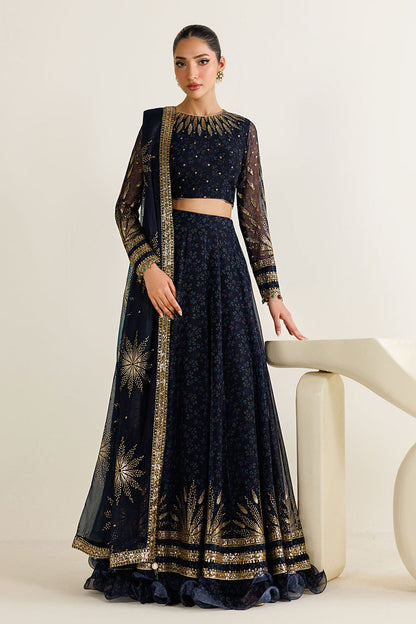 JAZMIN EMBROIDERED CHIFFON VIRAL FROCK COLLECTION| UNSTITCHED 3 PCS BY SHAEBIZ